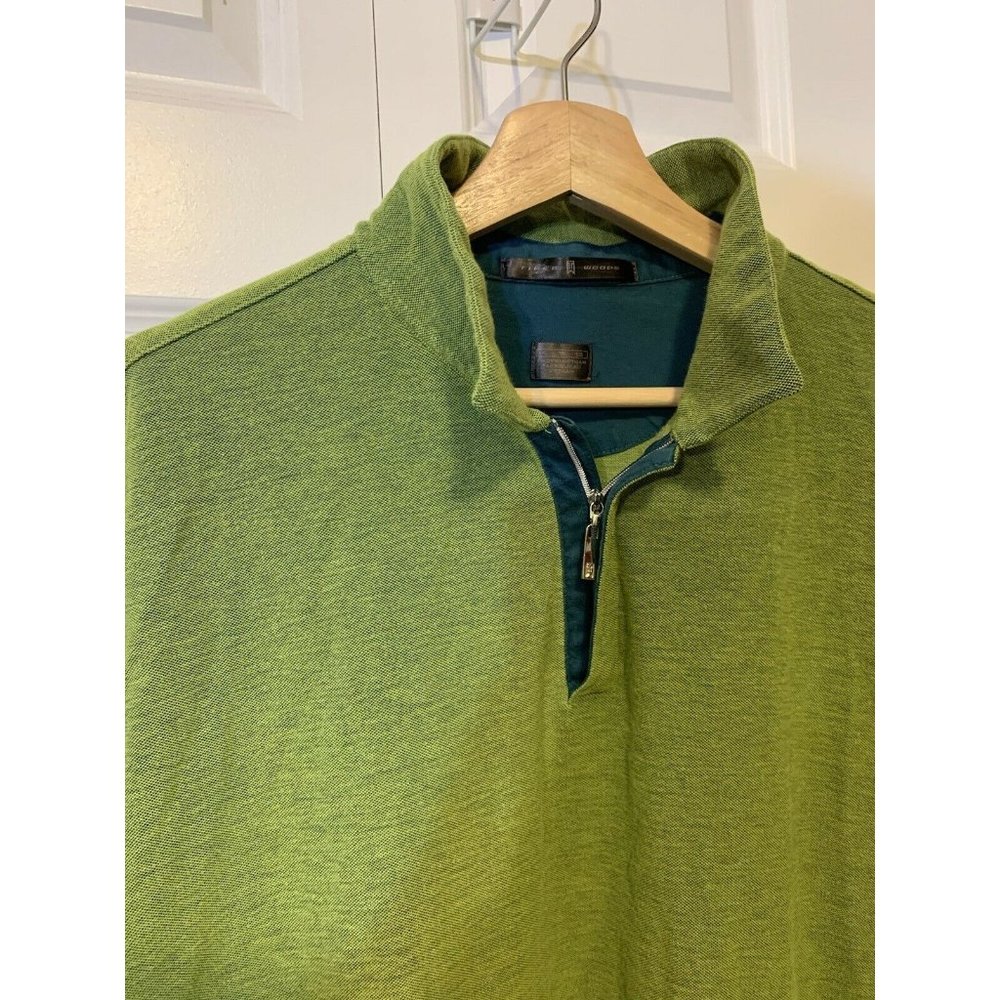 Tiger Woods Green Men’s Sz XL 1/4 zip Polo Shirt